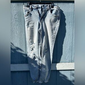 NO Boundaries light blue jeans distressed fashion size 9